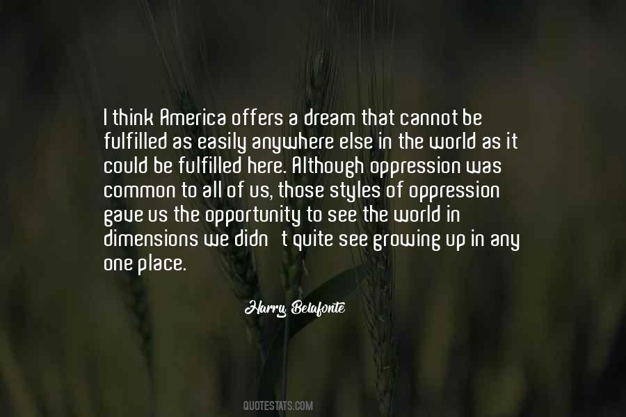 Quotes About America Opportunity #346975