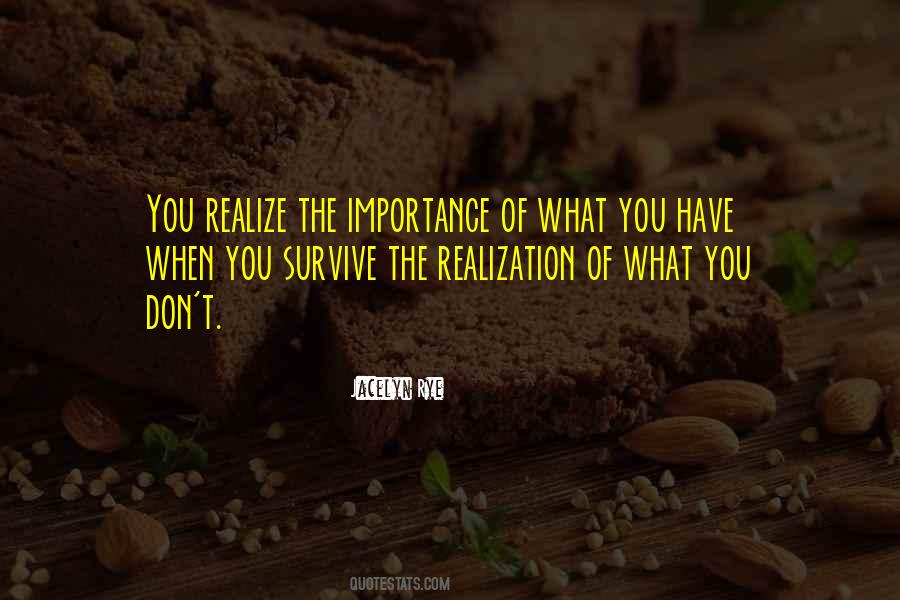 Realize Realization Quotes #1863399