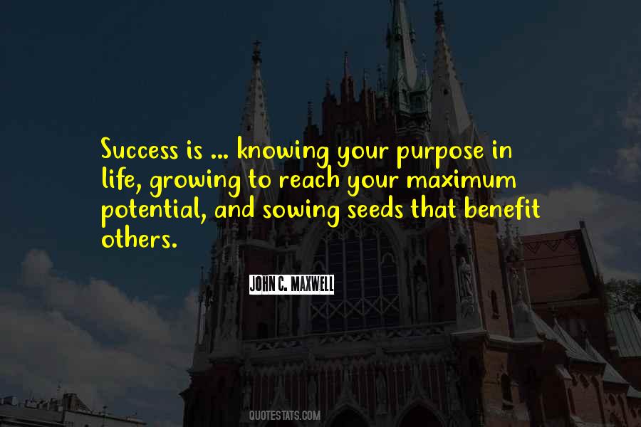 Knowing Your Purpose Quotes #1439247