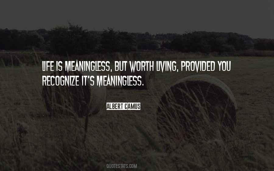 Life Is Meaningless Quotes #648174