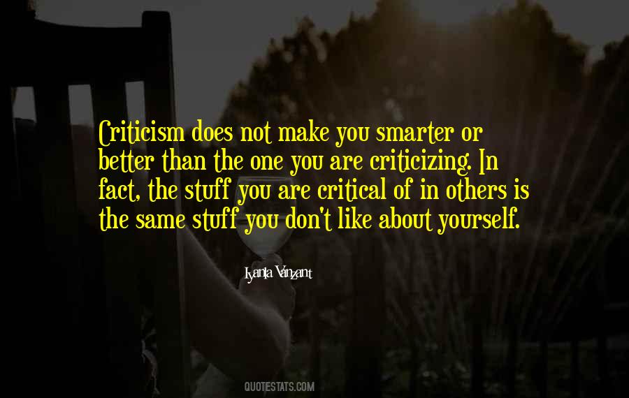 Quotes About Criticizing Yourself #875460