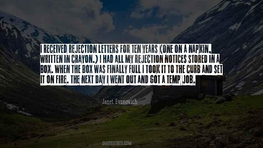Quotes About Rejection Letters #557163