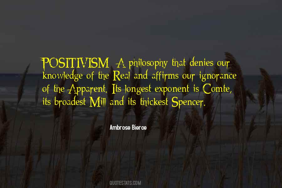 Positivism Philosophy Quotes #936837
