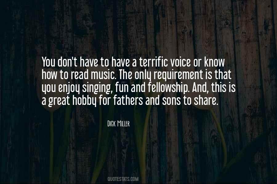 Quotes About Singing Hobby #1335357