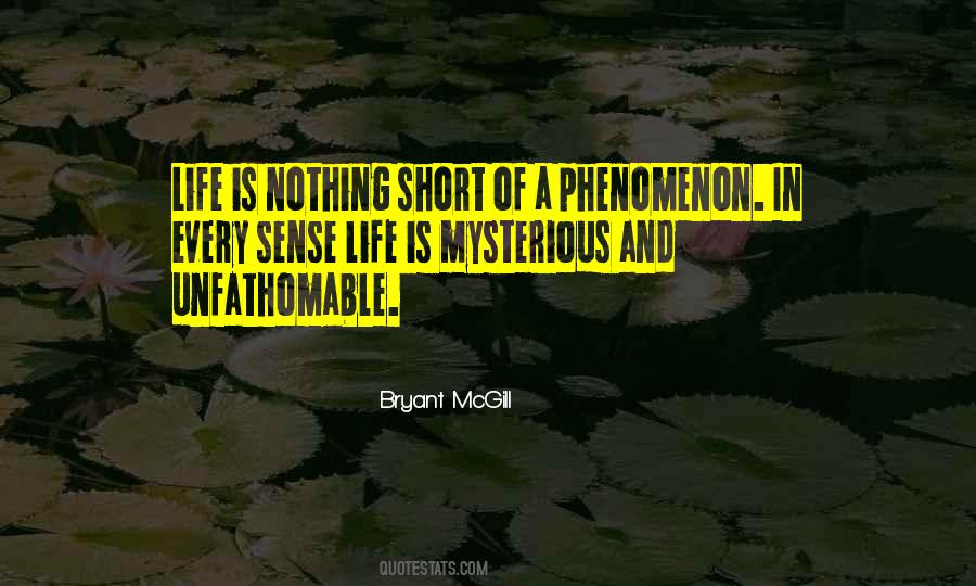 Life Is Mysterious Quotes #530542
