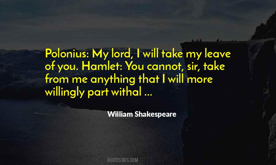William Shakespeare Hamlet Quotes #1534446