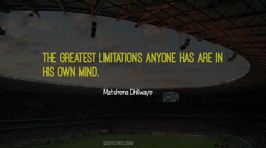 Quotes About Limitations #1302137