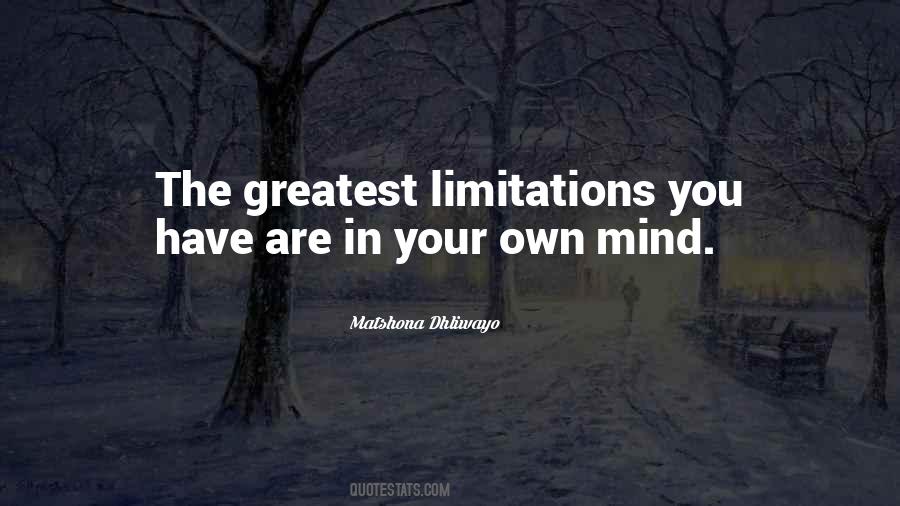 Quotes About Limitations #1304064