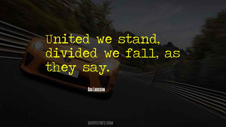 United We Stand Divided We Fall Quotes #1033891