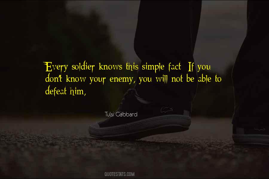 Quotes About Know Your Enemy #498875