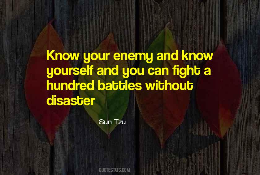 Quotes About Know Your Enemy #534667