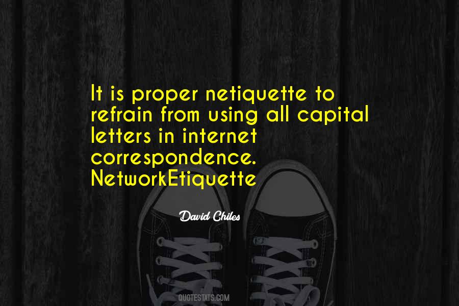 Network Etiquette Quotes #337499