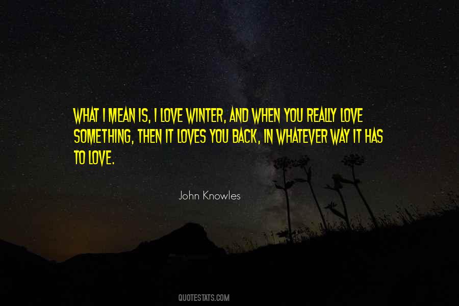Quotes About Winter Love #129316