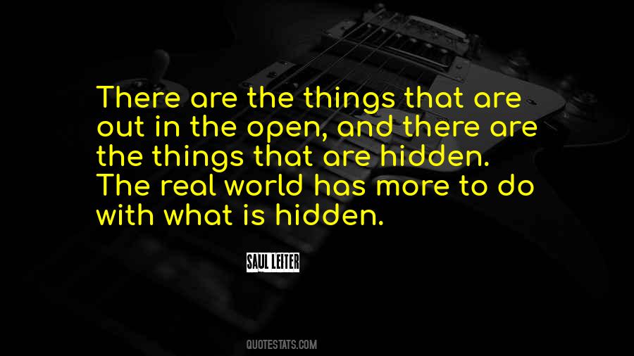 Quotes About Hidden Things #496288