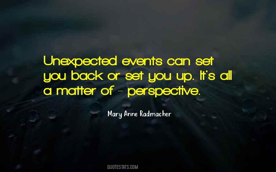 Quotes About The Unexpected Events #1268377