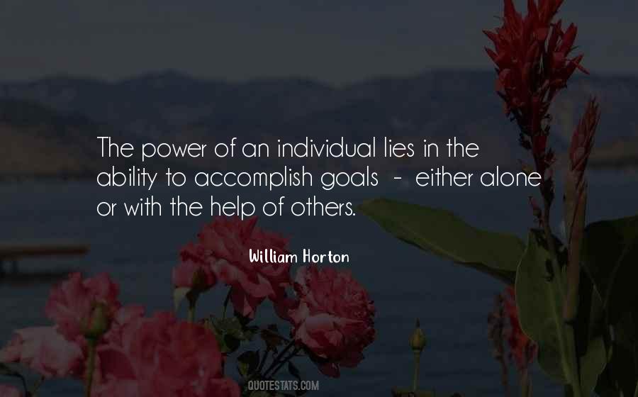 Individual Goals Quotes #1643488