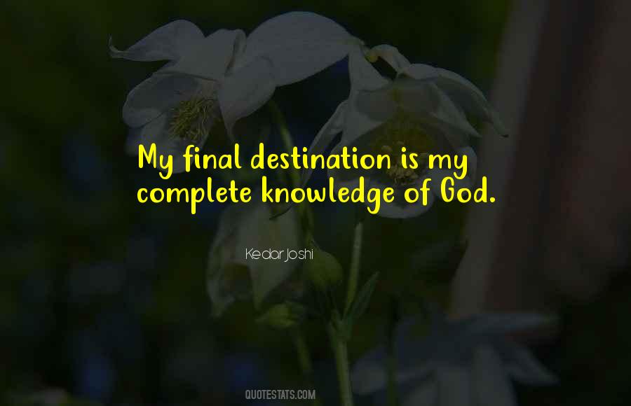 Quotes About Final Destination #201588