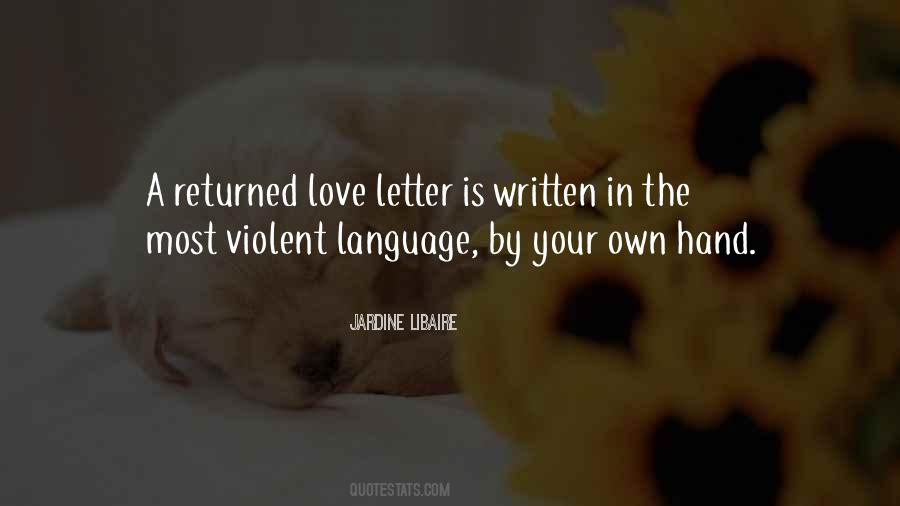 Quotes About Love Letter #698498