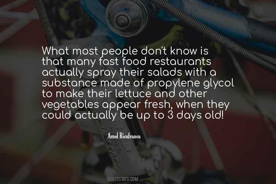 Quotes About Fast Food Restaurants #1176161