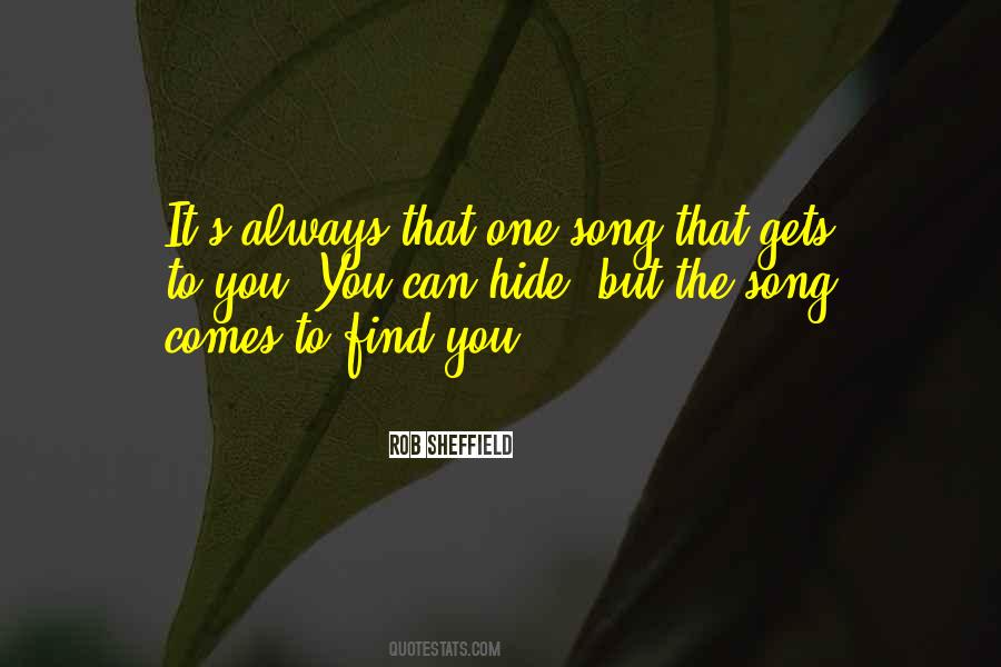 One Song Quotes #186889