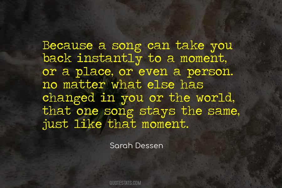 One Song Quotes #501397