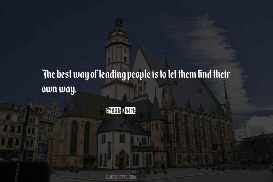 Quotes About Leading The Way #1076844