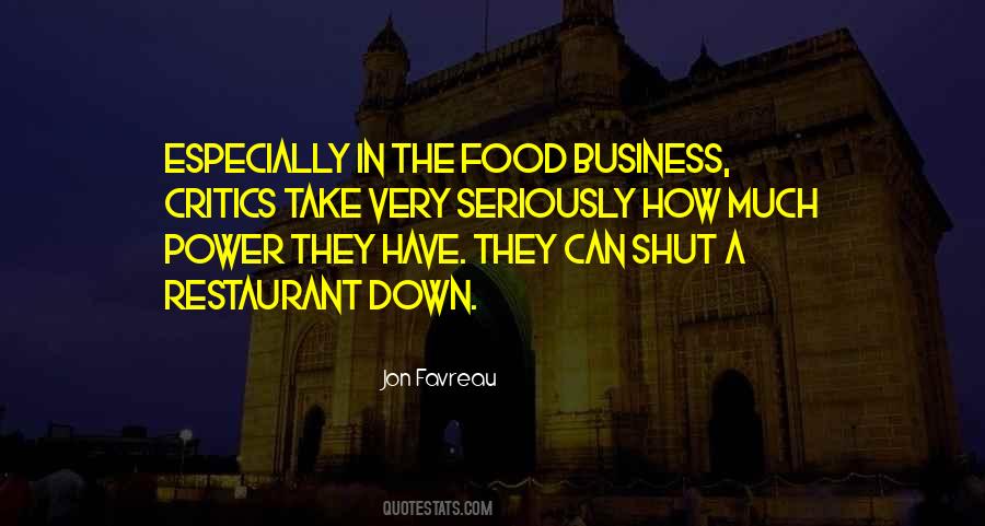 Quotes About The Food Business #949589