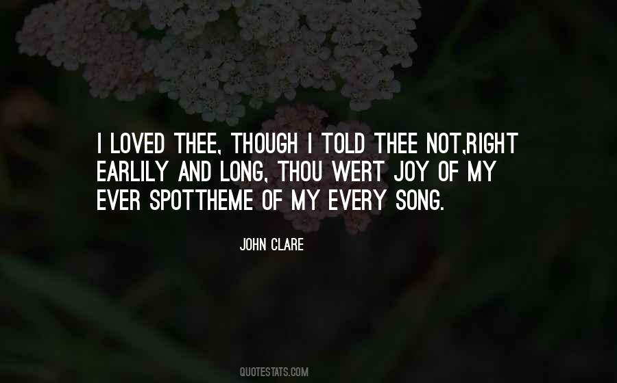 Secret By John Clare Quotes #1826781