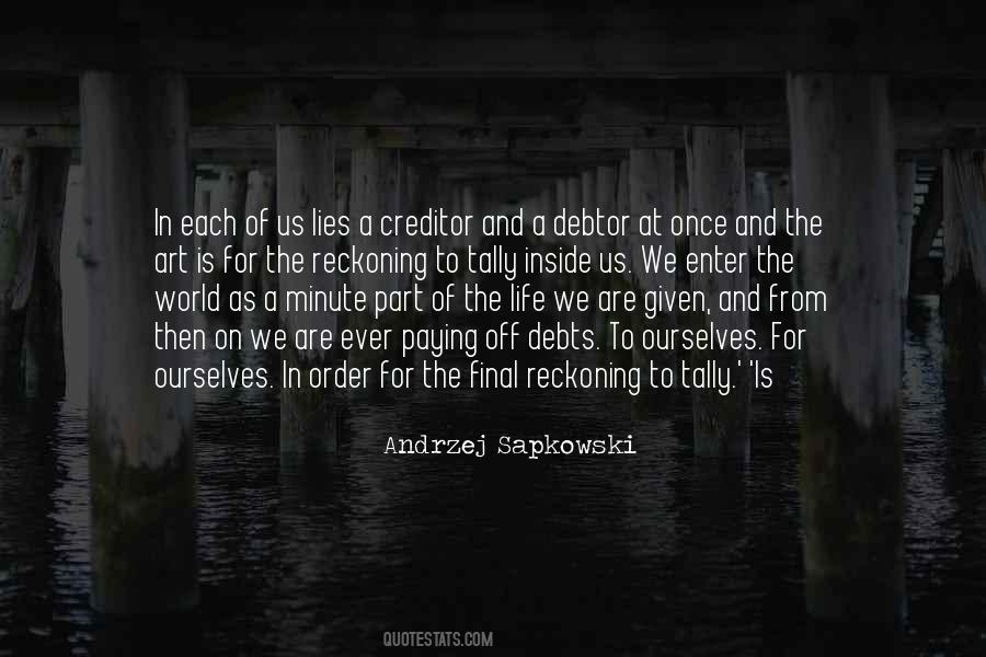 Quotes About Paying Your Debts #320552