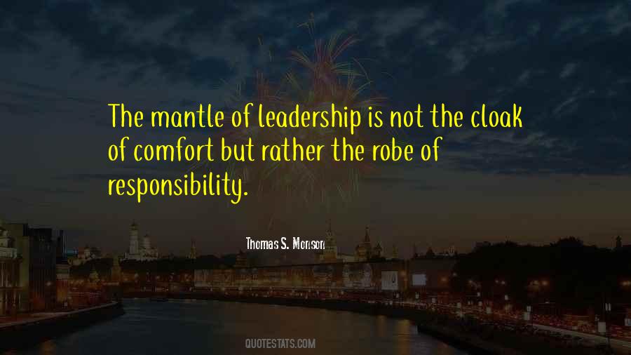 Quotes About Responsibility Of Leadership #1046806