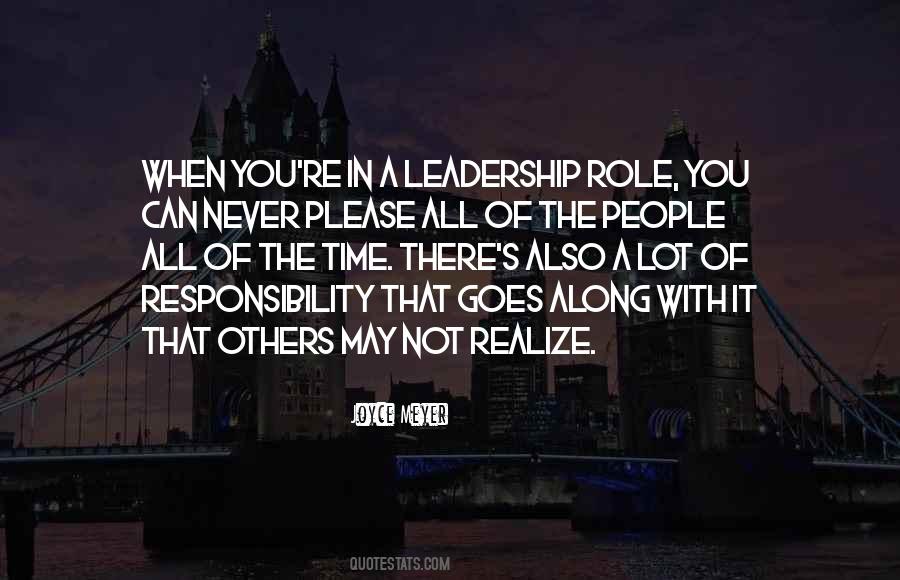 Quotes About Responsibility Of Leadership #1087999