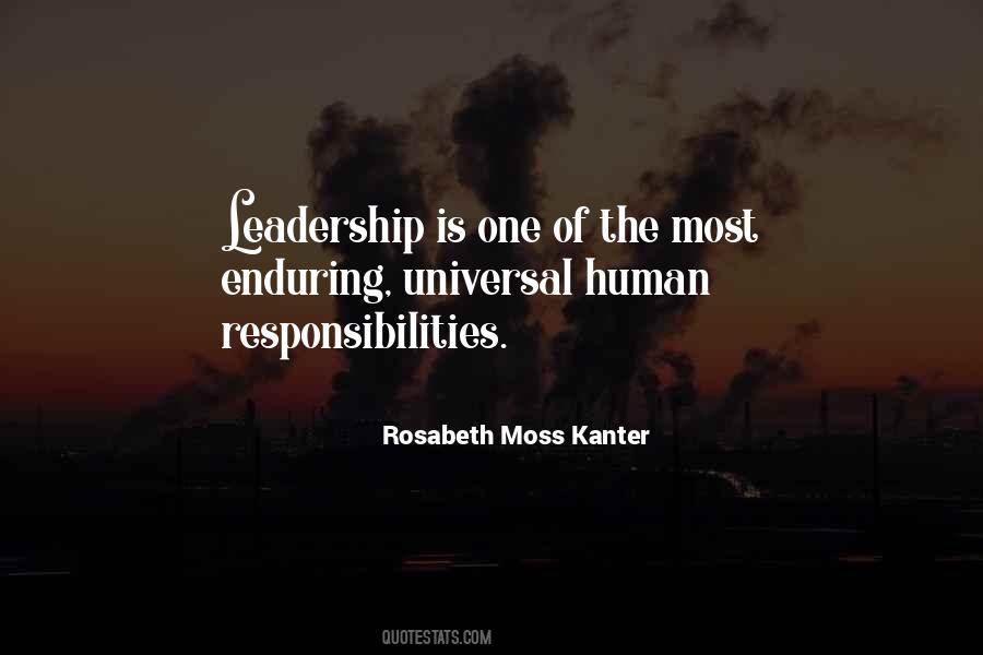Quotes About Responsibility Of Leadership #149289