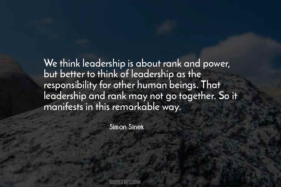 Quotes About Responsibility Of Leadership #1661383