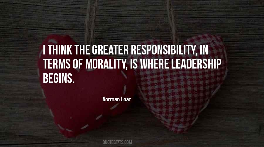 Quotes About Responsibility Of Leadership #893161