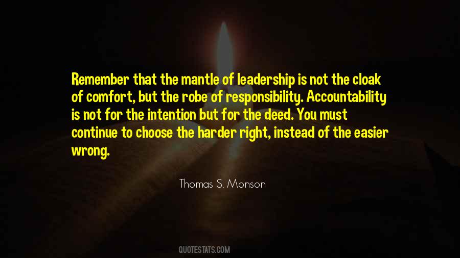 Quotes About Responsibility Of Leadership #928910