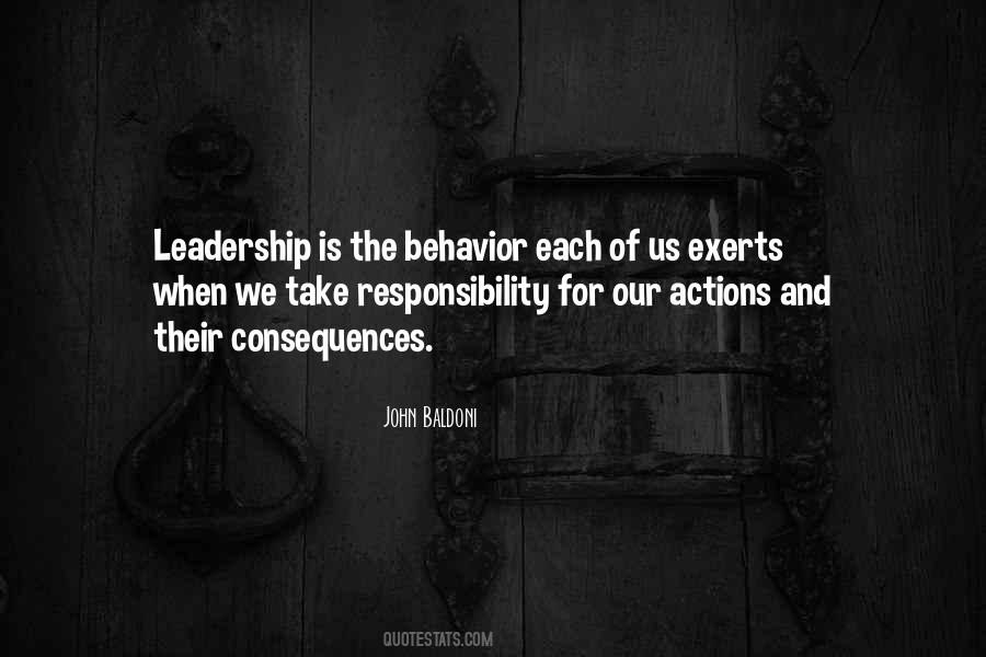 Quotes About Responsibility Of Leadership #986053
