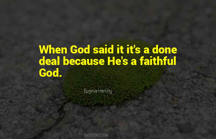 Faithful God Quotes #1618295