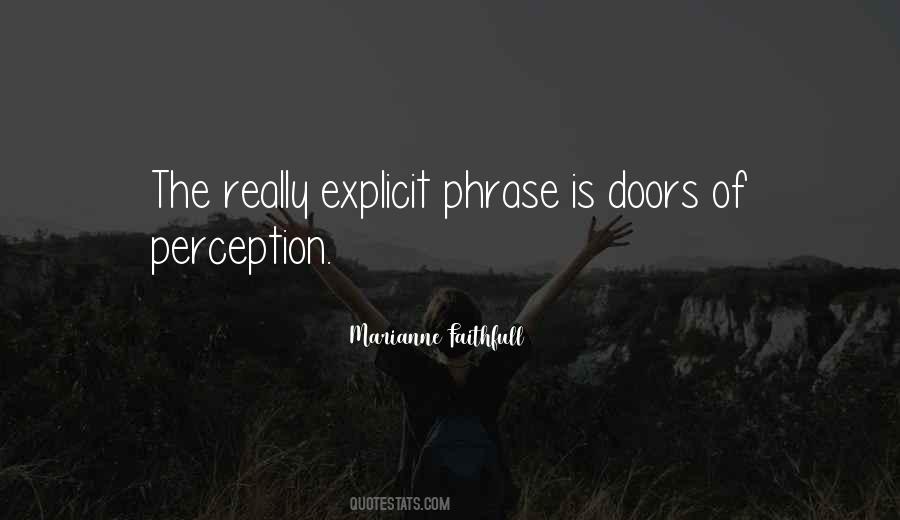 Quotes About The Doors Of Perception #1013765