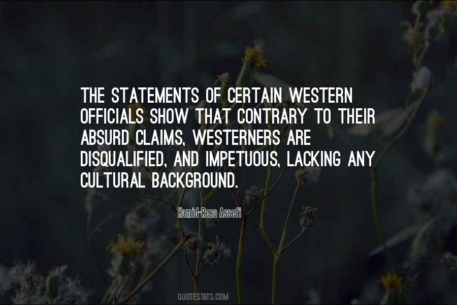 Quotes About Westerners #1261597