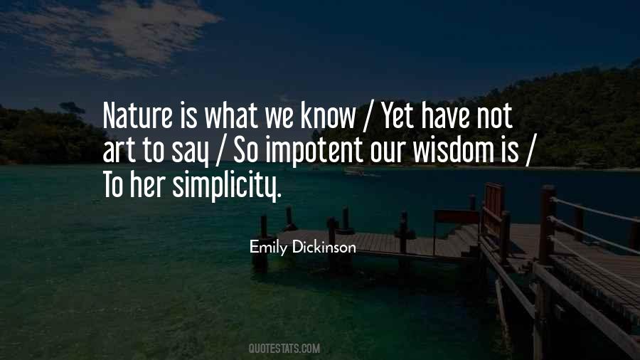 Quotes About Simplicity In Nature #1043381