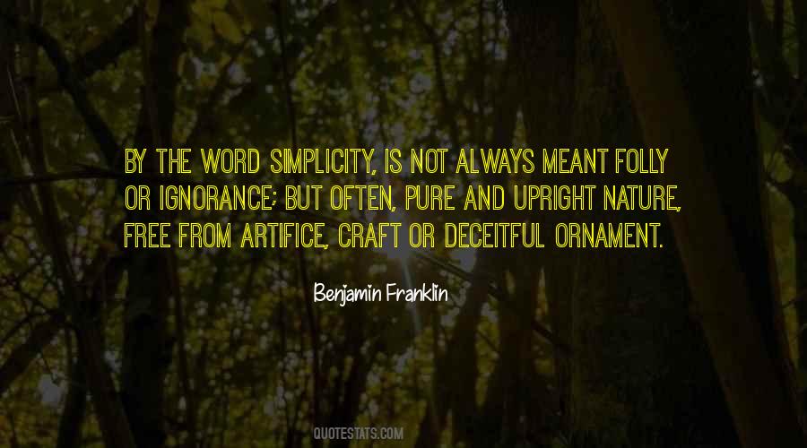 Quotes About Simplicity In Nature #277600