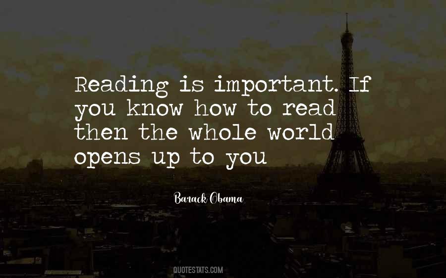 Quotes About Reading Is Important #104349