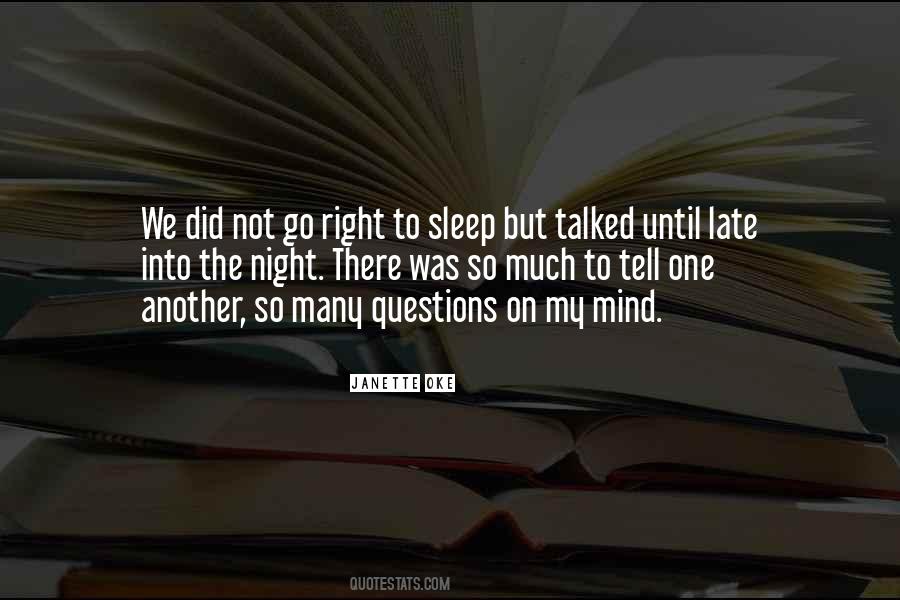 Sleep One Night Quotes #911816