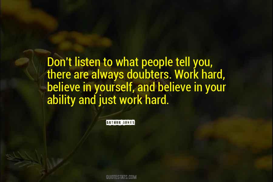 Quotes About Doubters #344540