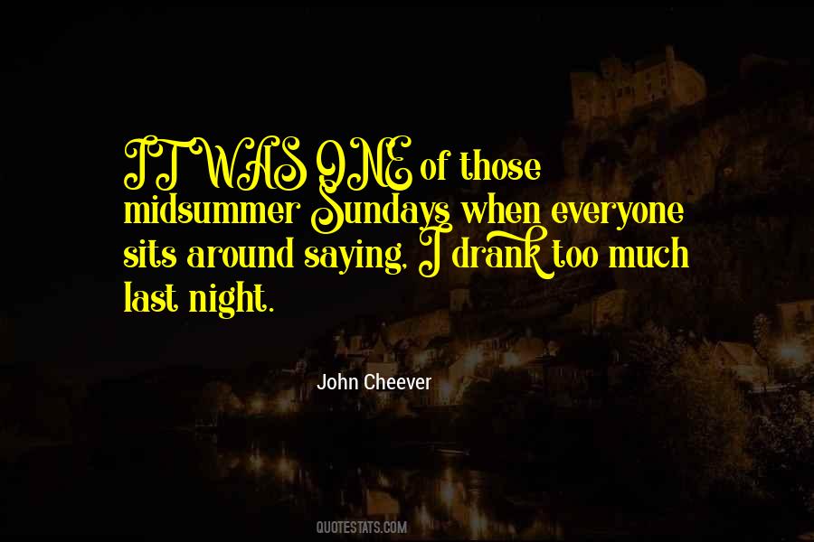 Quotes About Sunday Night #1089256