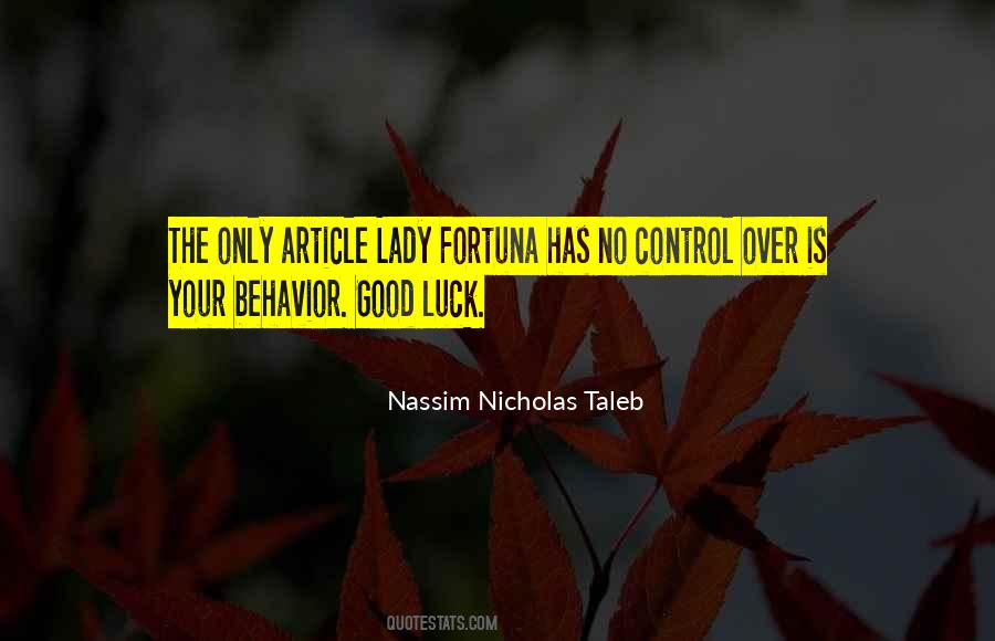 Quotes About Lady Luck #209272