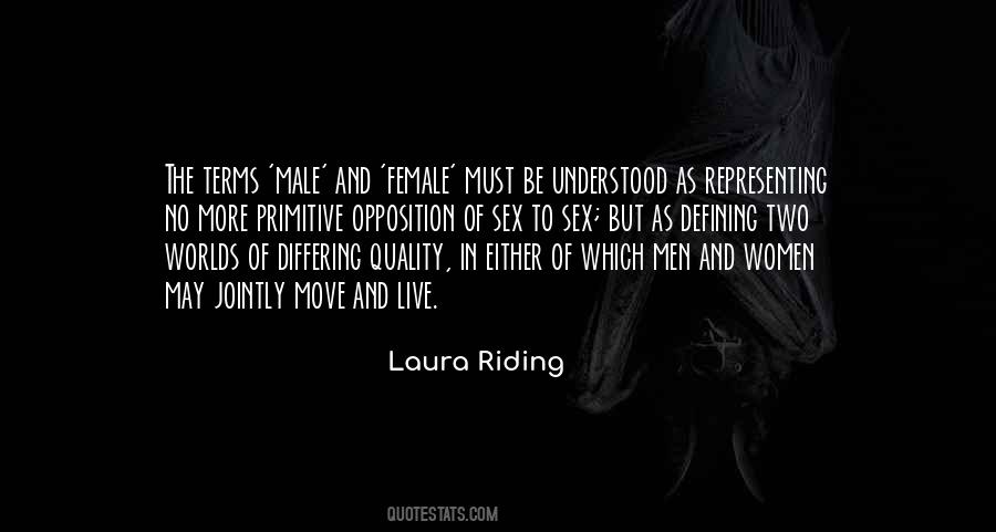 Quotes About Male And Female #1093767
