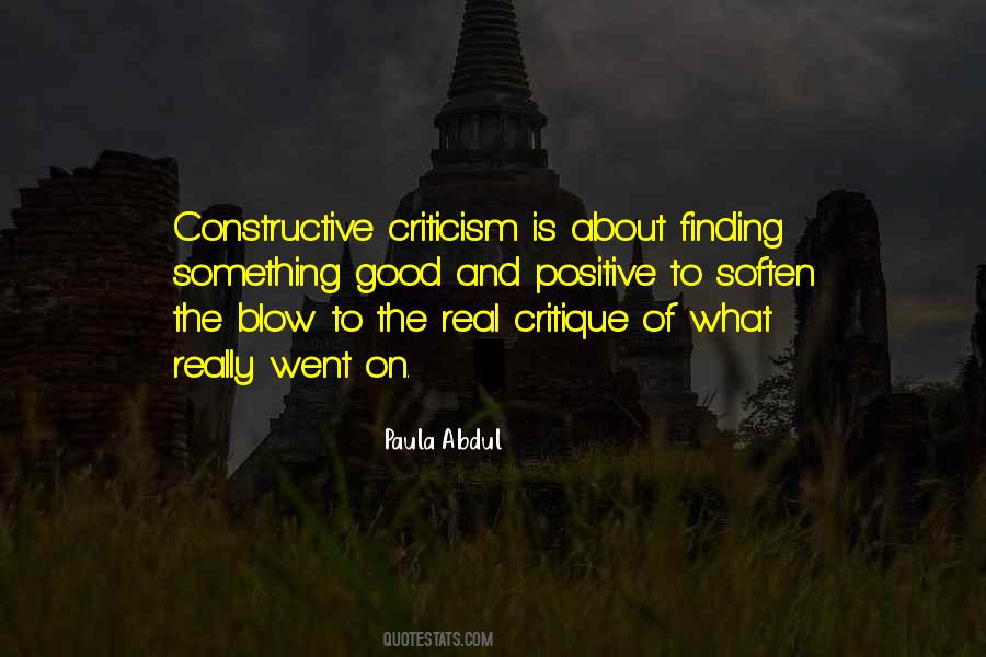 Non Constructive Criticism Quotes #736415