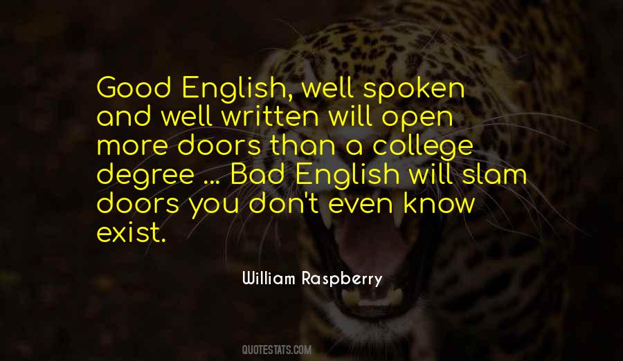 Quotes About English Degrees #397886