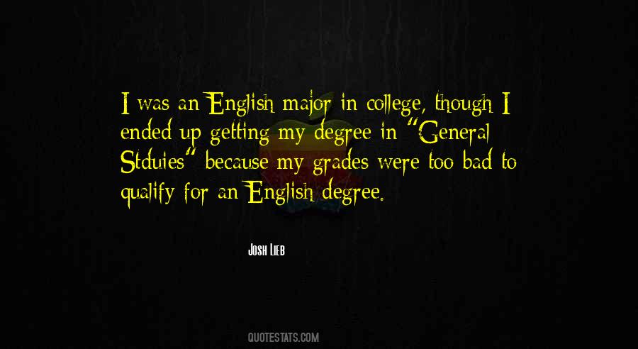 Quotes About English Degrees #855524